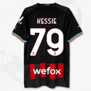 Series A Fussball Trikots AC Milan 2022-23 Franck Kessié 79 Heimtrikot Kurzarm..